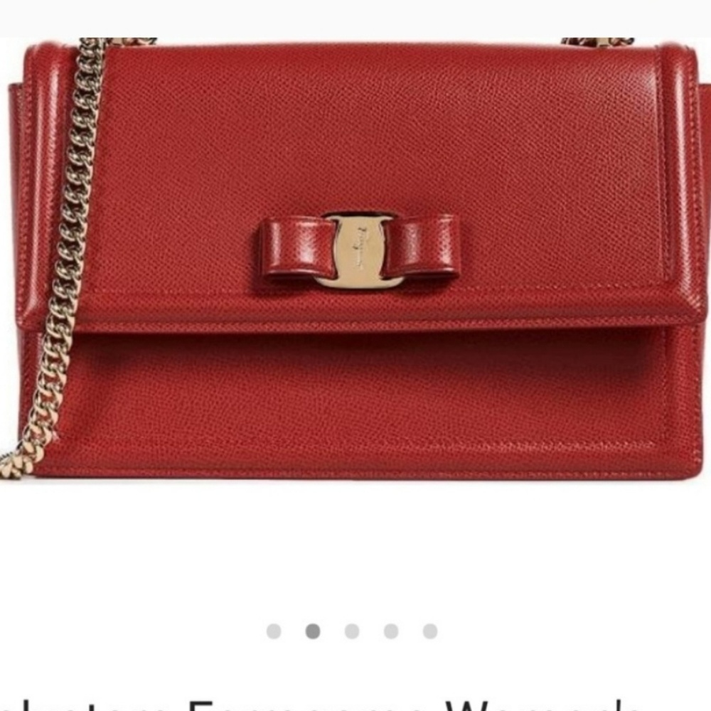 Red Ferragamo Ginny mini purse